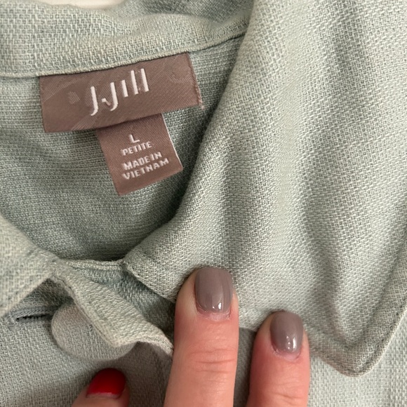 J Jill Linen jacket. Petite large - Picture 4 of 5